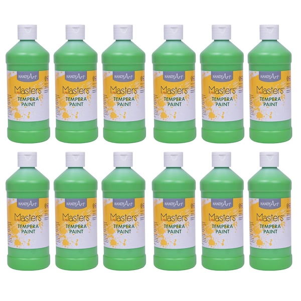 Handy Art Little Masters Tempera Paint, Light Green, 16 oz., 12PK 201742 - main